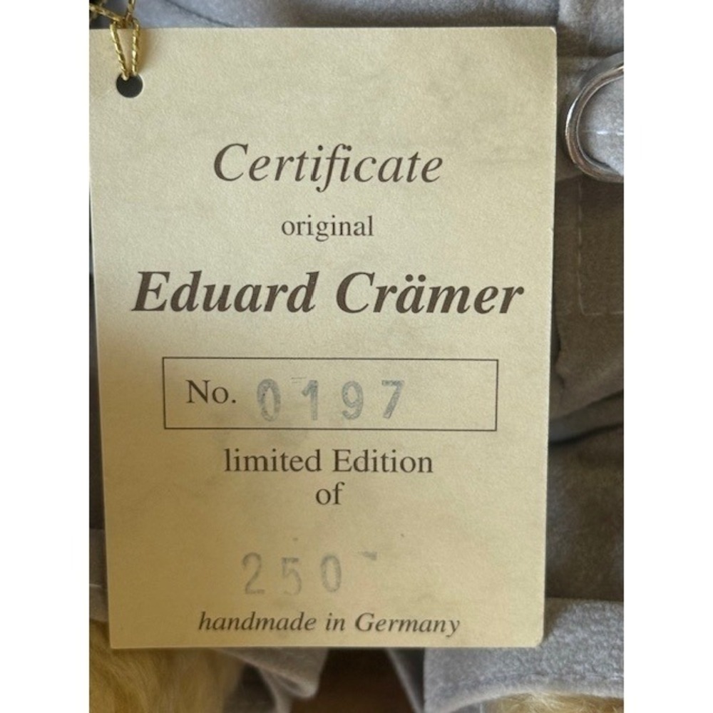 Eduard Cramer‎ Mercedes Benz Pilot Teddy Bear LE #0197/250 In Box With Bag - Picture 7 of 9